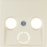 HAGER - ELEMENT CENTRALNY DO GNIAZDA ANTENOWEGO 2- I 3-WYJŚCIOWEGO KREMOWY POŁYSK S.1 - 12038982