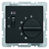 HAGER - REGULATOR TEMPERATURY POMIESZCZENIA ZE STYKIEM ROZWIERNYM ANTRACYT AKSAMIT Q.1/Q.3  - 20306086
