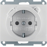 HAGER - GNIAZDO SCHUKO Z WYŁĄCZNIKIEM RÓŻNICOWYM ALU K.5  - 47087003