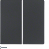 HAGER - PRZYCISK POCZWÓRNY DO ŚCIEMNIACZA PRZYCISKOWEGO QUICKLINK ANTRACYT Q.1/Q.3 KNX RF  - 85648126