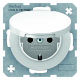 HAGER - GNIAZDO SCHUKO Z POKRYWĄ BIAŁY POŁYSK R.1/R.3 - 47512089
