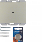 HAGER - PRZYCISK RADIOWY POJEDYNCZY PŁASKI QUICKLINK STAL LAKIEROWANA K.5 KNX RF - 85655273