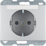 HAGER - GNIAZDO SCHUKO Z POLEM OPISOWYM ALU K.5 - 47387003