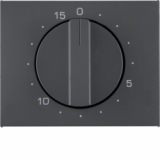 HAGER - ELEMENT CENTRALNY Z POKRĘTŁEM REGULACYJNYM DO MECHANICZNEGO ZEGARA ANTRACYT MAT LAKIEROWANY K.1 - 16347106