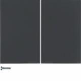 HAGER - PRZYCISK PODWÓJNY QUICKLINK ANTRACYT MAT K.1 KNX RF  - 85146175