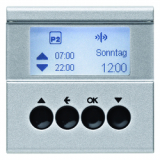 HAGER - ŻALUZJOWY ŁĄCZNIK CZASOWY Z WYŚWIETLACZEM ALU MAT B.7 - 85741183