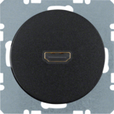 HAGER - GNIAZDO HDMI CZARNY POŁYSK R.1/R.3 - 3315422045