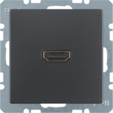 HAGER - GNIAZDO HDMI ANTRACYT AKSAMIT Q.1/Q.3 - 3315426086