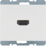 HAGER - GNIAZDO HDMI Z PRZYŁĄCZEM 90° BIAŁY POŁYSK K.1 - 3315437009