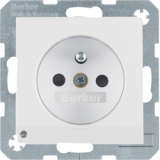 HAGER - GNIAZDO Z UZIEMIENIEM I KONTROLNĄ DIODĄ LED BIAŁY MAT S.1/B.3/B.7  - 6765101909