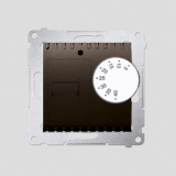 KONTAKT SIMON - Regulator temperatury z czujnikiem wewnętrznym (moduł) 16(2) A, 230V~. Montaż na wkręty; brąz mat - DRT10W.02/46