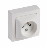 LEGRAND - GNIAZDO POJEDYNCZE Z UZIEMIENIEM 2P+Z Z PRZESŁONAMI ZACISKI ŚRUBOWE KOMPLET 16A 250V IP20 BIAŁY OTEO - 086027