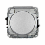KARLIK - TREND Mechanizm gniazda bryzgoszczelnego 2P+Z SCHUKO; srebrny metalik - 7GPB-1s