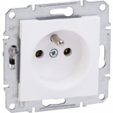 SCHNEIDER ELECTRIC - GNIAZDO POJEDYNCZE Z UZIEMIENIEM 2P+Z BEZ RAMKI ZACISKI ŚRUBOWE 16A 250V BIAŁY ASFORA - EPH2800721