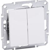 SCHNEIDER ELECTRIC - ŁĄCZNIK PODWÓJNY BEZ RAMKI ZACISKI AUTOMATYCZNE 10AX 250V BIAŁY ASFORA - EPH0301421