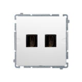 KONTAKT SIMON - Gniazdo HDMI podwójne (moduł); biały - BMGHDMI2.01/11