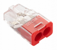 SIMET - ZŁĄCZKA SAMOZACISKOWA BEZGWINTOWA 2,5MM2 DO DRUTÓW MINI 2 TORY TRANSPARENTNA PC2252-CL - 89021000