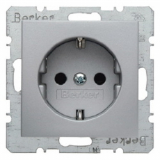 HAGER - GNIAZDO SCHUKO Z UZIEMIENIEM SAMOZACISKI ALU B.KWADRAT/B.7  - 47231404