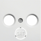 HAGER - ELEMENT CENTRALNY RTV-SAT BIAŁY LUMINA SOUL - WL6310