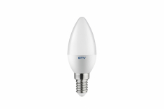 GTV - ŹRÓDŁO ŚWIATŁA LED E14 C30 6W 470LM 3000K ŚWIECZKA ODPOWIEDNIK 40W - LD-SMGC30B-60