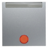 HAGER - KLAWISZ Z 5 DOŁĄCZONYMI SOCZEWKAMI I POLEM OPISOWYM ALUMINIUM B.1/B.7 - 16281404