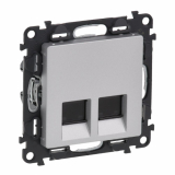 LEGRAND - GNIAZDO KOMPUTEROWE PODWÓJNE 2XRJ45 KAT. 5E UTP ALUMINIUM VALENA LIFE - 753341