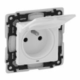LEGRAND - GNIAZDO POJEDYNCZE Z UZIEMIENIEM 2P+Z Z PRZESŁONAMI ZACISKI AUTOMATYCZNE 16A 250V IP44 BIAŁY VALENA LIFE - 753179