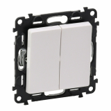 LEGRAND - ŁĄCZNIK ŚWIECZNIKOWY ZACISKI AUTOMATYCZNE 10AX 250V BIAŁY VALENA LIFE - 752105