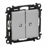 LEGRAND - ŁĄCZNIK ŚWIECZNIKOWY PODŚWIETLANY ALUMINIUM 250 V~ VALENA LIFE - 752328