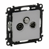 LEGRAND - GNIAZDO TV-RD-SAT PRZELOTOWE ALUMINIUM VALENA LIFE - 753365