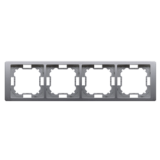 KONTAKT SIMON - Ramka 4-krotna NEOS – uniwersalna poziom i pion; stal inox - BMRC4/21