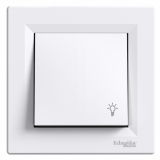 SCHNEIDER ELECTRIC - PRZYCISK ŚWIATŁO ZACISKI ŚRUBOWE 10AX 250V AC BIAŁY ASFORA - EPH0900121