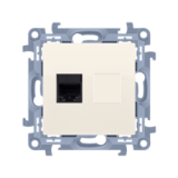 KONTAKT SIMON - GNIAZDO KOMPUTEROWE POJEDYNCZE RJ45 KAT. 5E KREMOWY SIMON 10 - C51.01/41