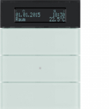 HAGER - PRZYCISK POTRÓJNY Z REGULATOREM TEMPERATURY I WYŚWIETLACZEM SZKŁO BIAŁE B.IQ - 75663590