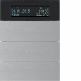 HAGER - PRZYCISK POTRÓJNY Z REGULATOREM TEMPERATURY I WYŚWIETLACZEM ALUMINIUM B.IQ - 75663594