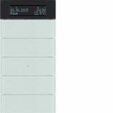 HAGER - PRZYCISK PIĘCIOKROTNY Z REGULATOREM TEMPERATURY I WYŚWIETLACZEM SZKŁO BIAŁE B.IQ - 75665590