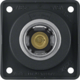 HAGER - GNIAZDO ZASILANIA 12 V MECHANIZM CZARNY MAT INTEGRO FLOW - 845712503