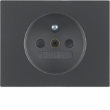 HAGER - ELEMENT CENTRALNY DO GNIAZDA Z UZIEMIENIEM Z PRZYSŁONAMI ANTRACYT MAT LAKIEROWANY K.1 - 3965757006