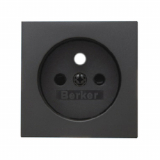 HAGER - ELEMENT CENTRALNY DO GNIAZDA Z UZIEMIENIEM Z PRZYSŁONAMI ANTRACYT AKSAMIT LAKIEROWANY Q.1/Q.3 - 3965766086