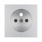 HAGER - ELEMENT CENTRALNY DO GNIAZDA Z UZIEMIENIEM Z PRZYSŁONAMI ALUMINIUM MAT LAKIEROWANY B.KWADRAT/B.7 - 3965768994