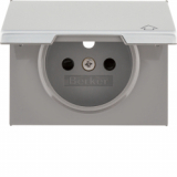 HAGER - ELEMENT CENTRALNY DO GNIAZDA Z UZIEMIENIEM Z POKRYWĄ ALUMINIUM K.5 - 3965777103