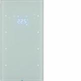 HAGER - SENSOR DOTYKOWY POTRÓJNY Z REGULATOREM TEMPERATURY BIAŁY SZKŁO R.3 - 75643050