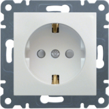 HAGER - GNIAZDO SCHUKO Z PRZESŁONĄ STYKÓW BIAŁY LUMINA 2 - WL1060