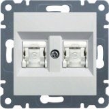 HAGER - GNIAZDO KOMPUTEROWE PODWÓJNE 2X RJ45 KAT. 5E FTP BIAŁY LUMINA - WL2140