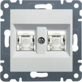 HAGER - GNIAZDO KOMPUTEROWE PODWÓJNE 2X RJ45 KAT. 6 UTP BIAŁY LUMINA - WL2160