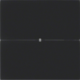 HAGER - PRZYCISK PODWÓJNY STANDARD SZKŁO CZARNE B.IQ - 75162092