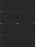 HAGER - PRZYCISK POCZWÓRNY STANDARD SZKŁO CZARNE B.IQ - 75164092