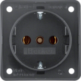 HAGER - GNIAZDO SCHUKO ANTRACYT MAT INTEGRO FLOW  - 941852505