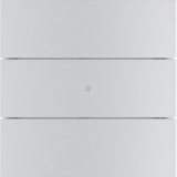 HAGER - PRZYCISK POTRÓJNY STANDARD ALUMINIUM B.IQ - 75163094