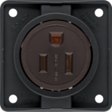 HAGER - GNIAZDO Z UZIEMIENIEM STANDARD USA/KANADA NEMA 5-15R CZARNY MAT INTEGRO - 862632503